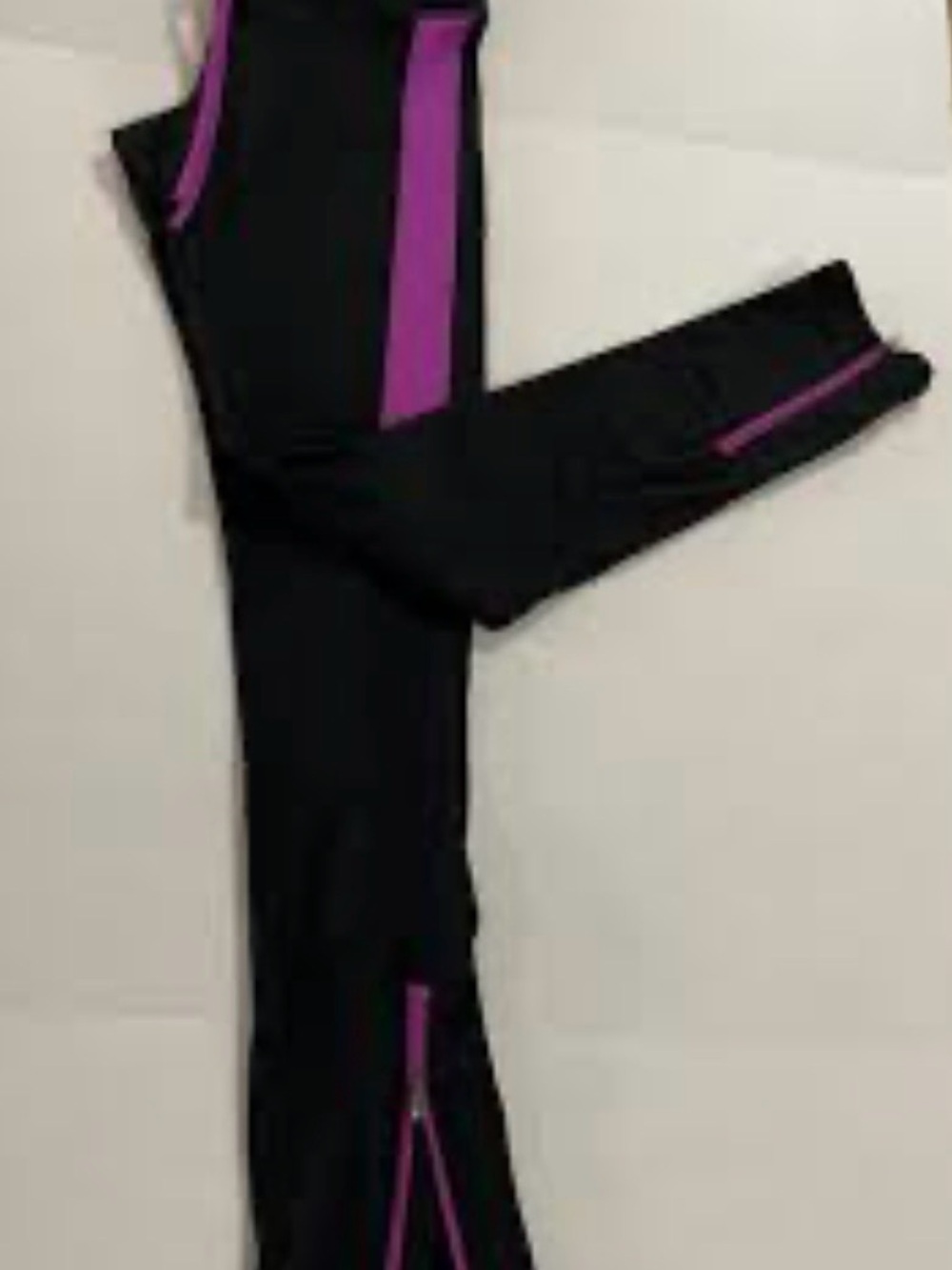 Champion Black Track Joggers with Purple Stripe